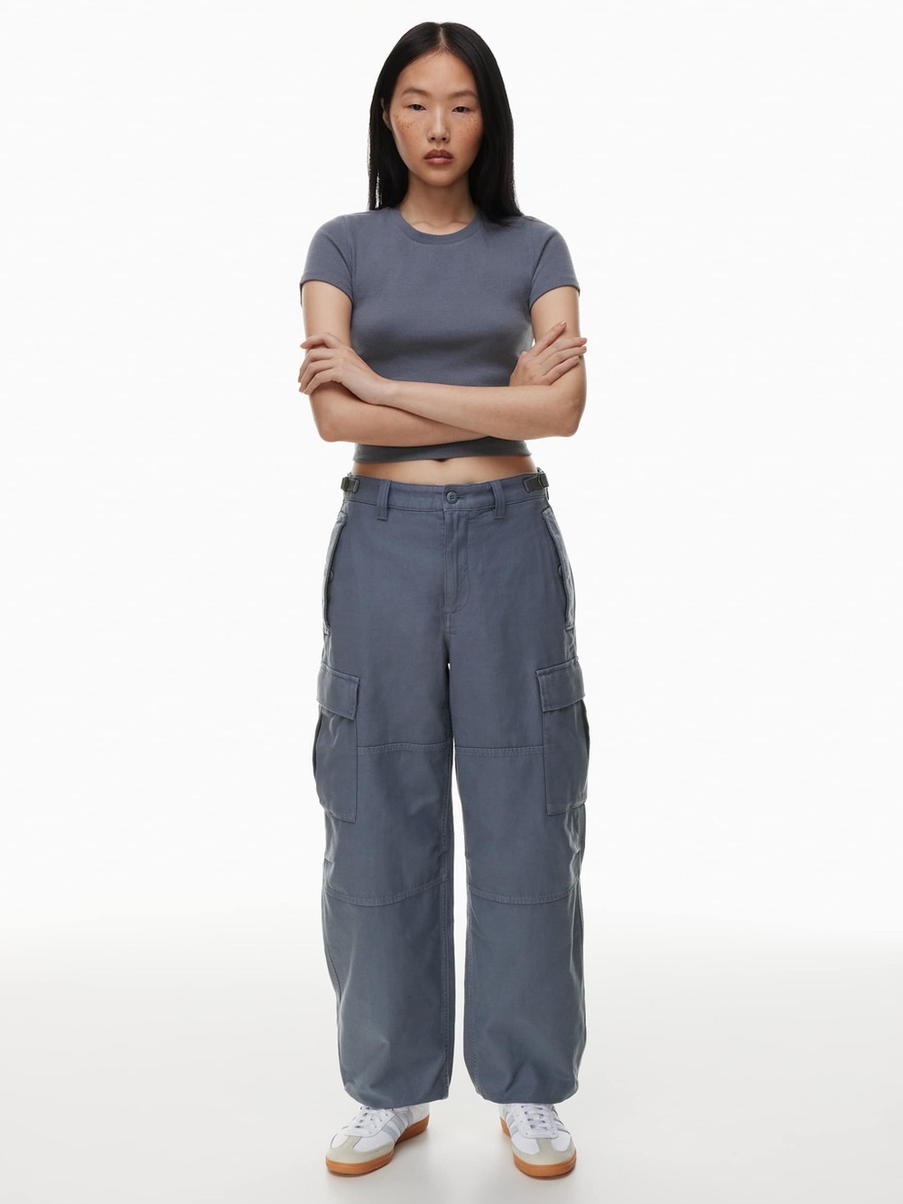 Aritzia Tna Supply Cargo Pant Size 10 Slate Blue Gray